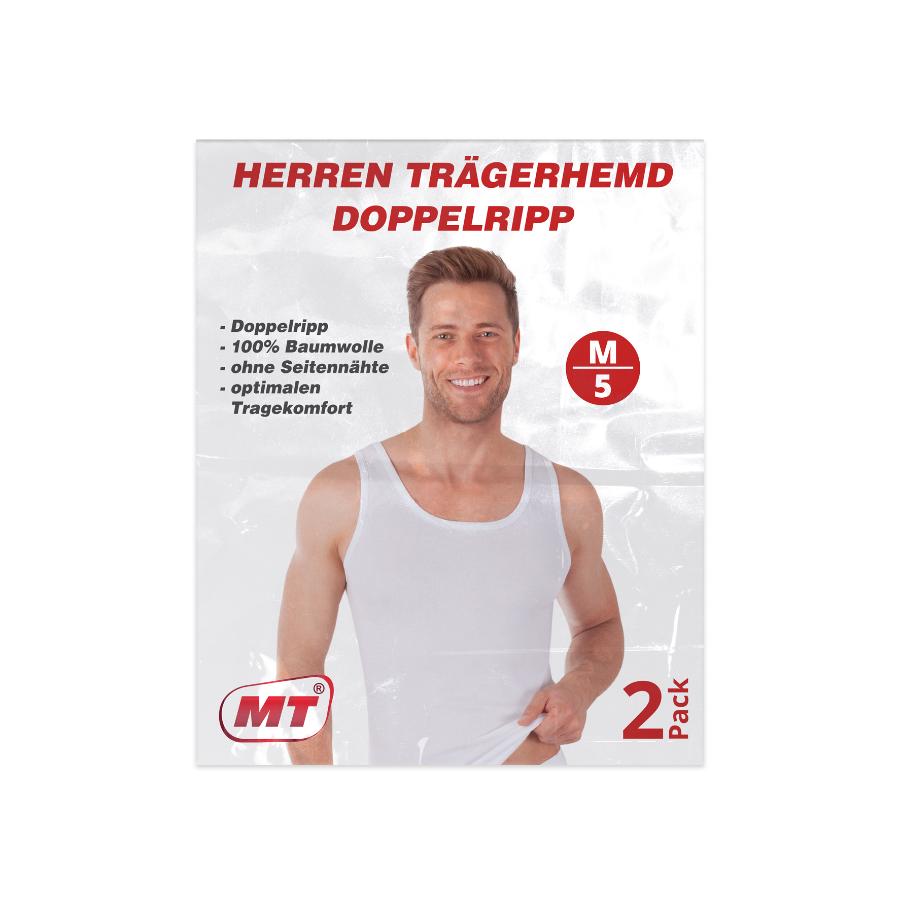 Herren-Hemd-2er-Pack-reine-BW-Doppelripp