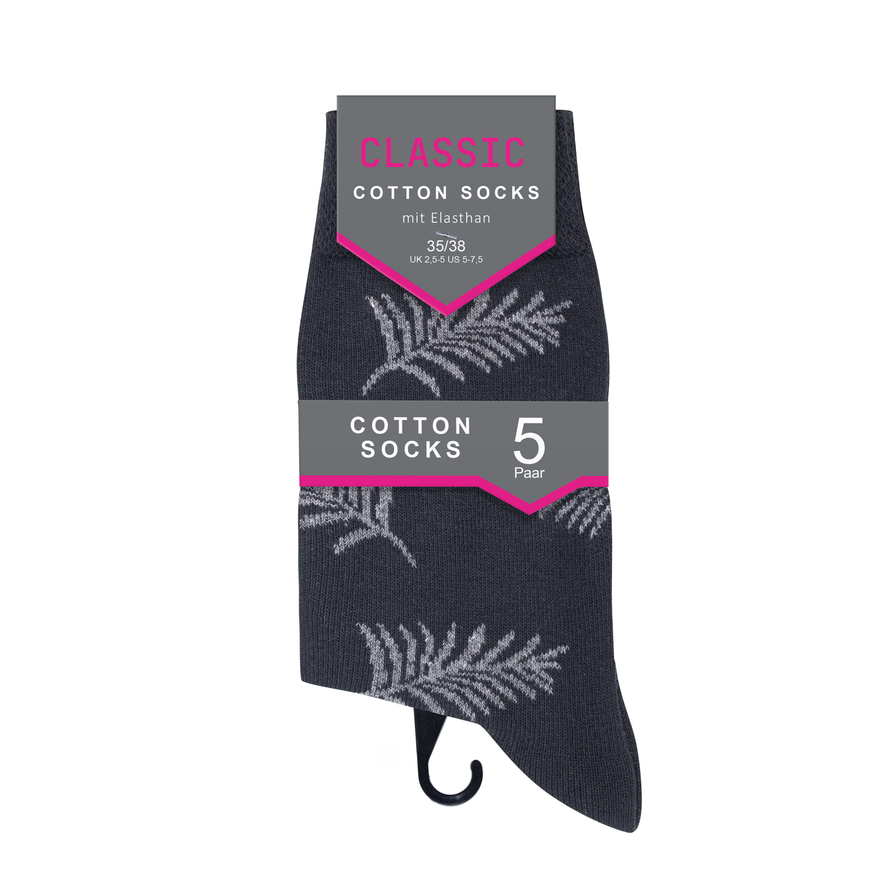 Damen Socken 5er-Pack BW/EL Komfortbund ohne Gummi