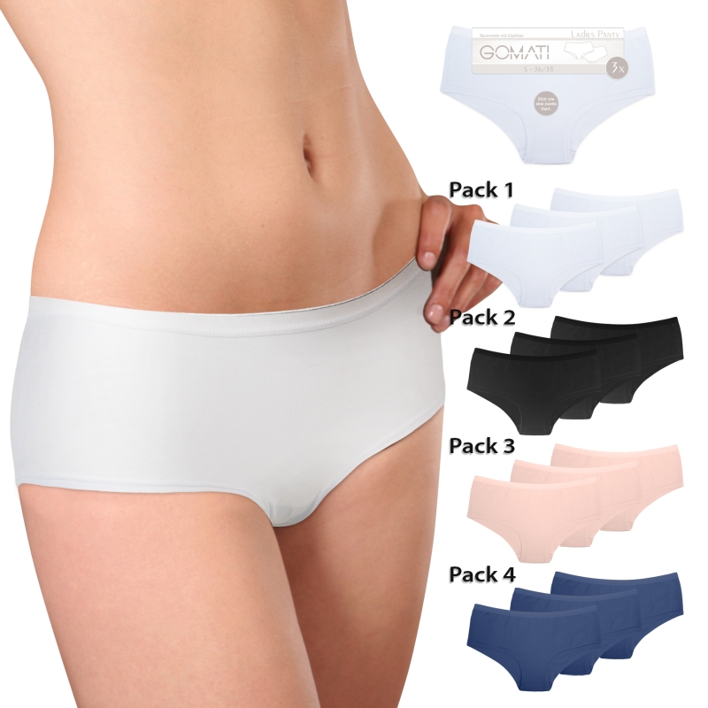 Damen Panty 3er-Pack BW/EL Basic