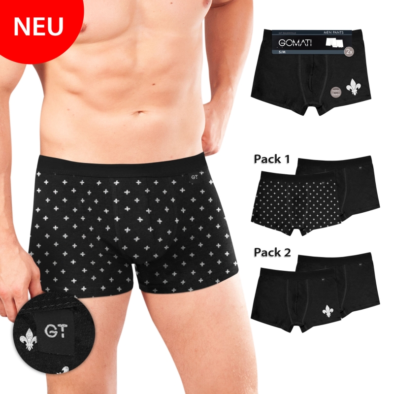 Herren Pants 2er-Pack BW/EL Muster