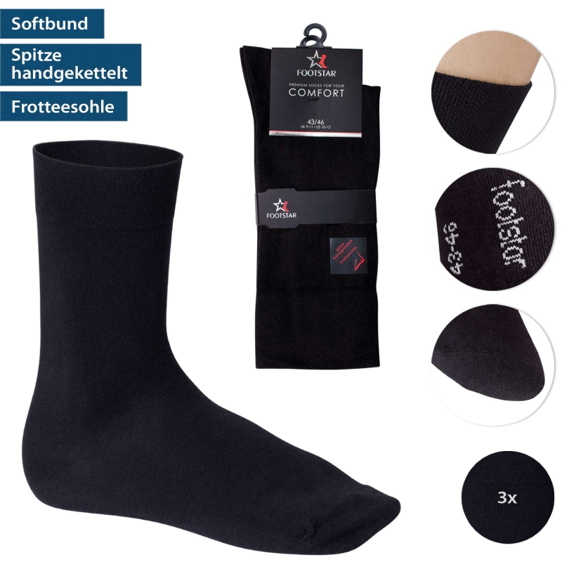 Herren-Socken-3er-Pack-BW-EL-Komfortbund-Frottee