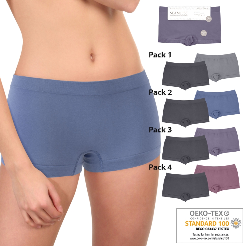 Damen Pants 2er-Pack BW-Seamless Basic