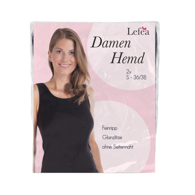 Damen Vollachsel-Hemd 2er-Pack reine BW gek (95128
