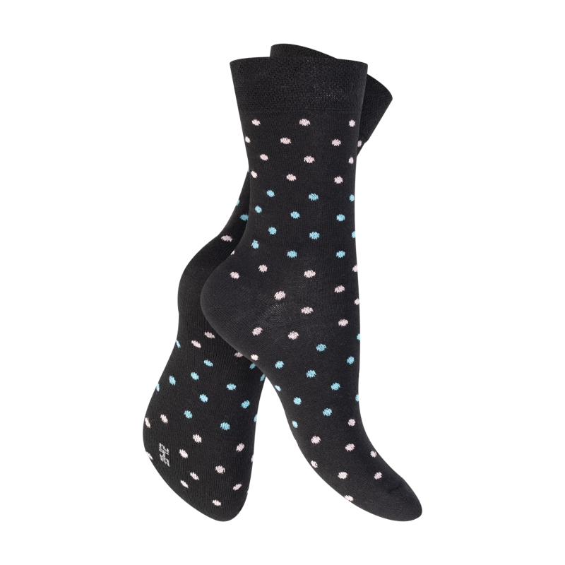 Damen-Socken-5er-Pack-BW-EL-Punkte-Designs