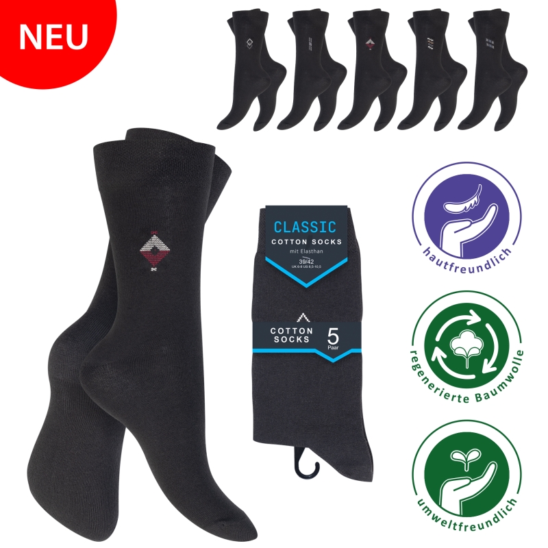 Herren-Socken-5er-Pack-BW-EL-Komfortbund