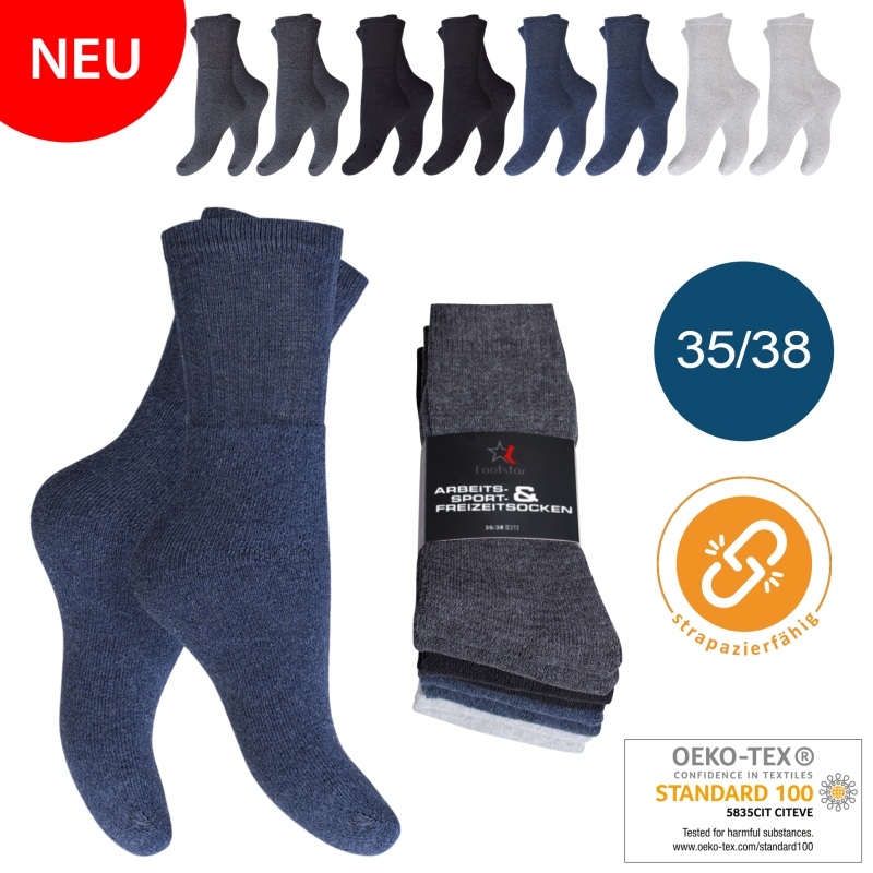 Herren Socke 8er-Pack 35/38 Arbeit- Freizeitsocken